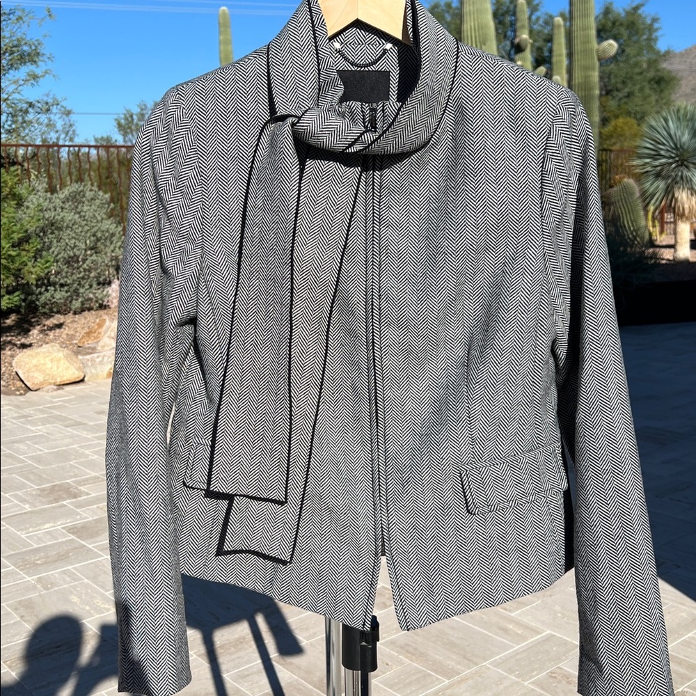 Women's Gray Herringbone Jacket